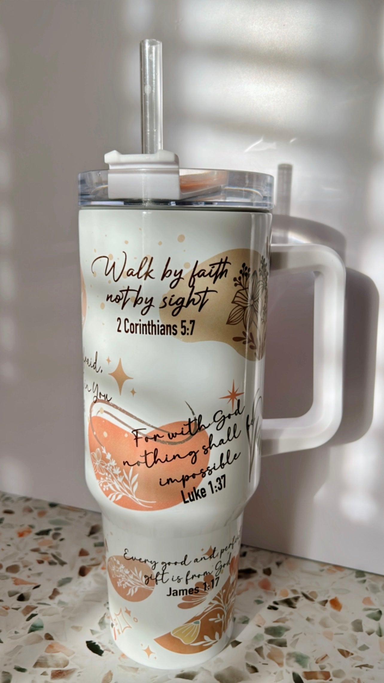 Bible Verse Tumbler | 40oz Stanley Quencher | Gifts for all occasions | On the Go