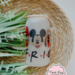 Disney V-Day Glass Can Collection | Gift Ideas for Disney Fans | 16oz Glass Can | Personalized Bamboo Lid