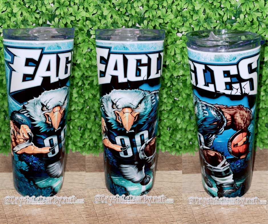 Eagles | 76ers | Dolphins | Steph Curry | 20oz Skinny Tumblers | Perfect gift for Sports Fans