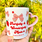 Fearfully & Wonderfully Made Heart Handled Mug | Perfect Gift Idea | Coffee Lovers Mug | Drink your Cafecito in style | 11oz Mug | Gifts for all | Pink Lovers