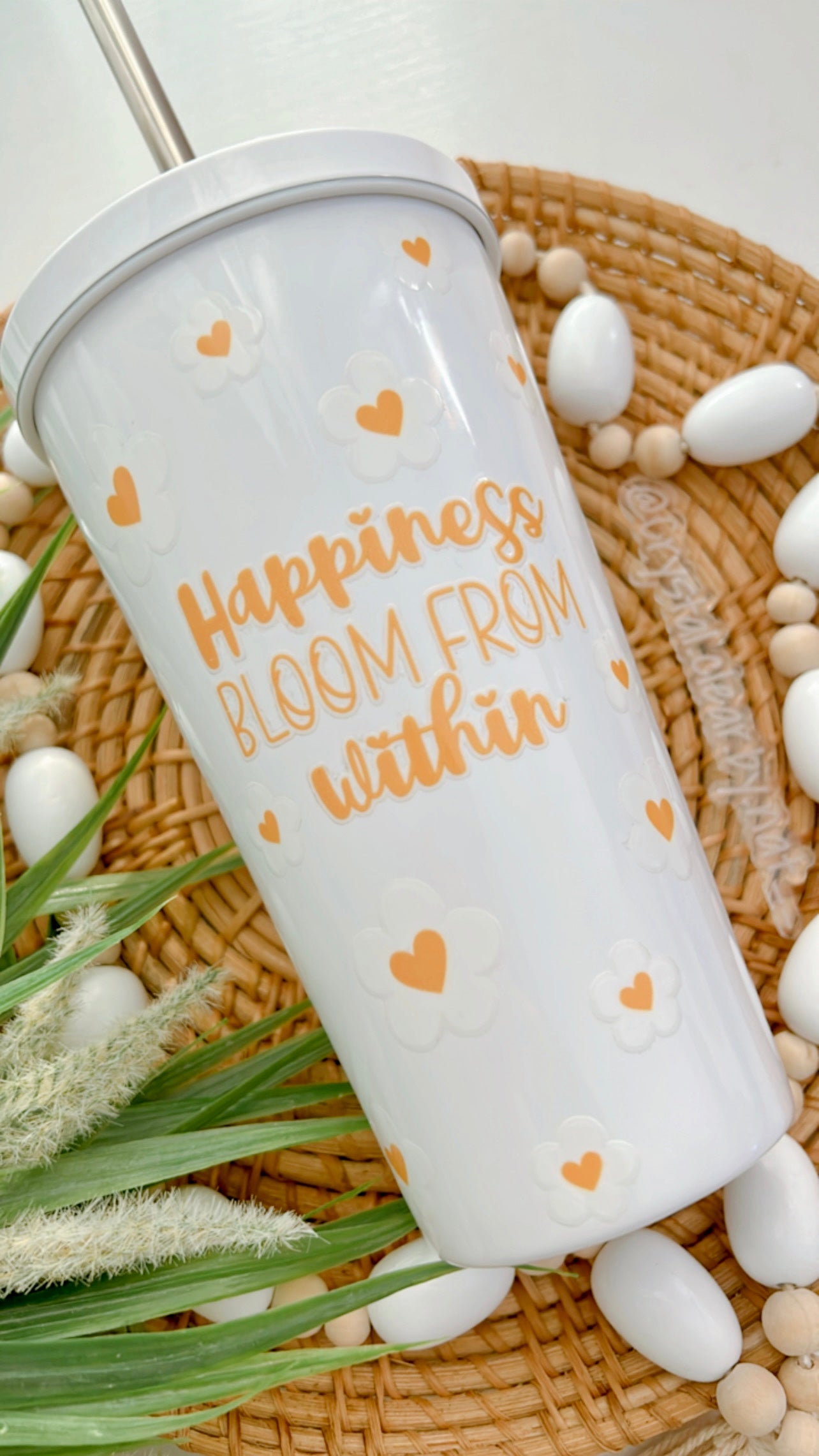 Flower Tumbler | Perfect gift for Flower lovers | Gift for all Occasions | 19oz Goblet Tumbler | On the Go Tumbler | UV-DTF Design