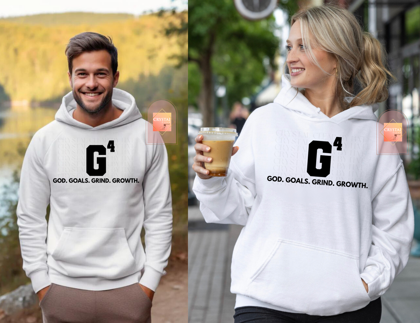 G4 - God, Goals, Grind, Growth | Hoodie | Warm | Adult Unisex