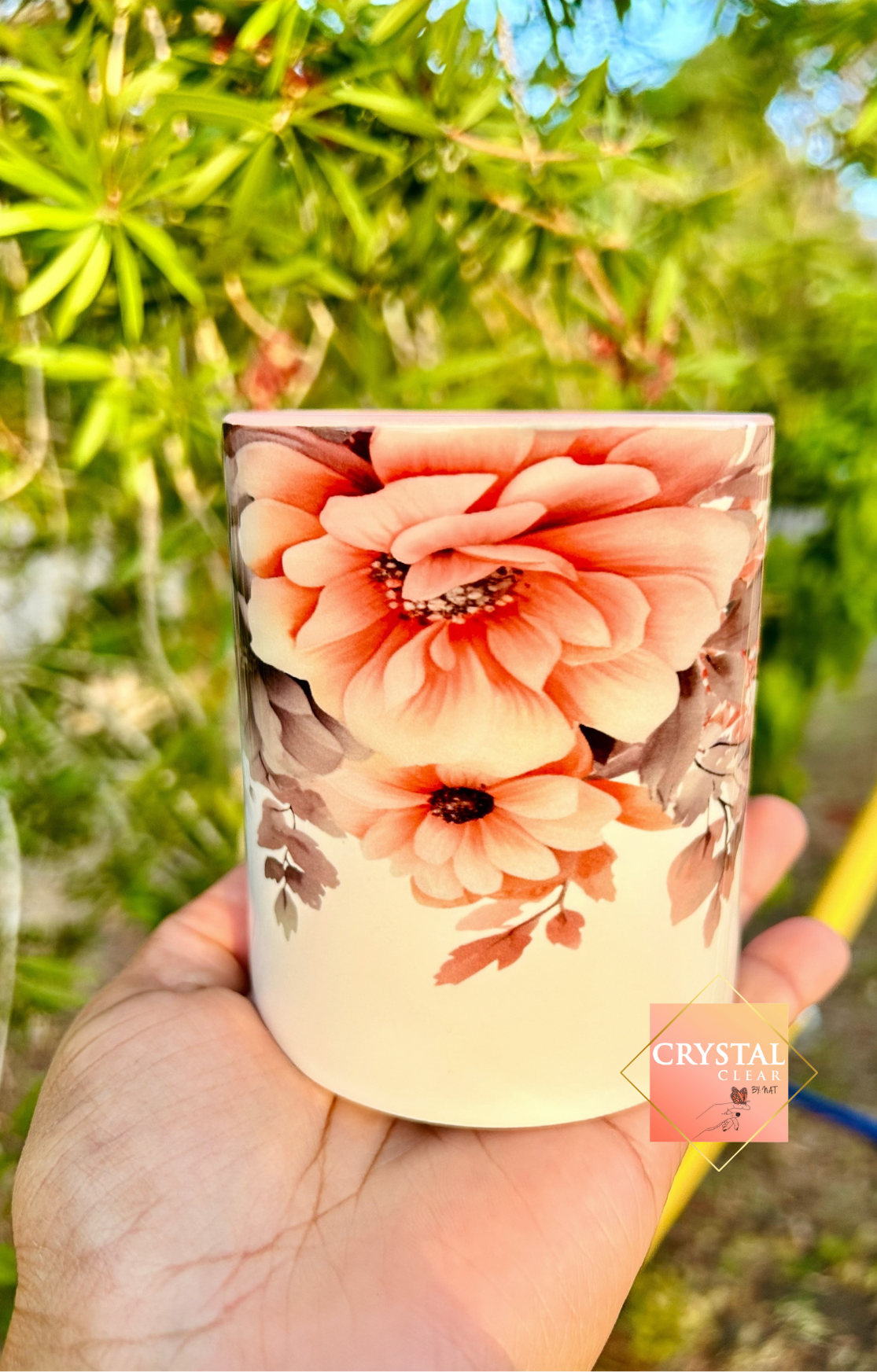 Boho Floral Pink Heart Handled Mug | Perfect Gift Idea | Coffee Lovers Mug | Drink your Cafecito in style | 11oz Mug | Gifts for all | Pink Lovers