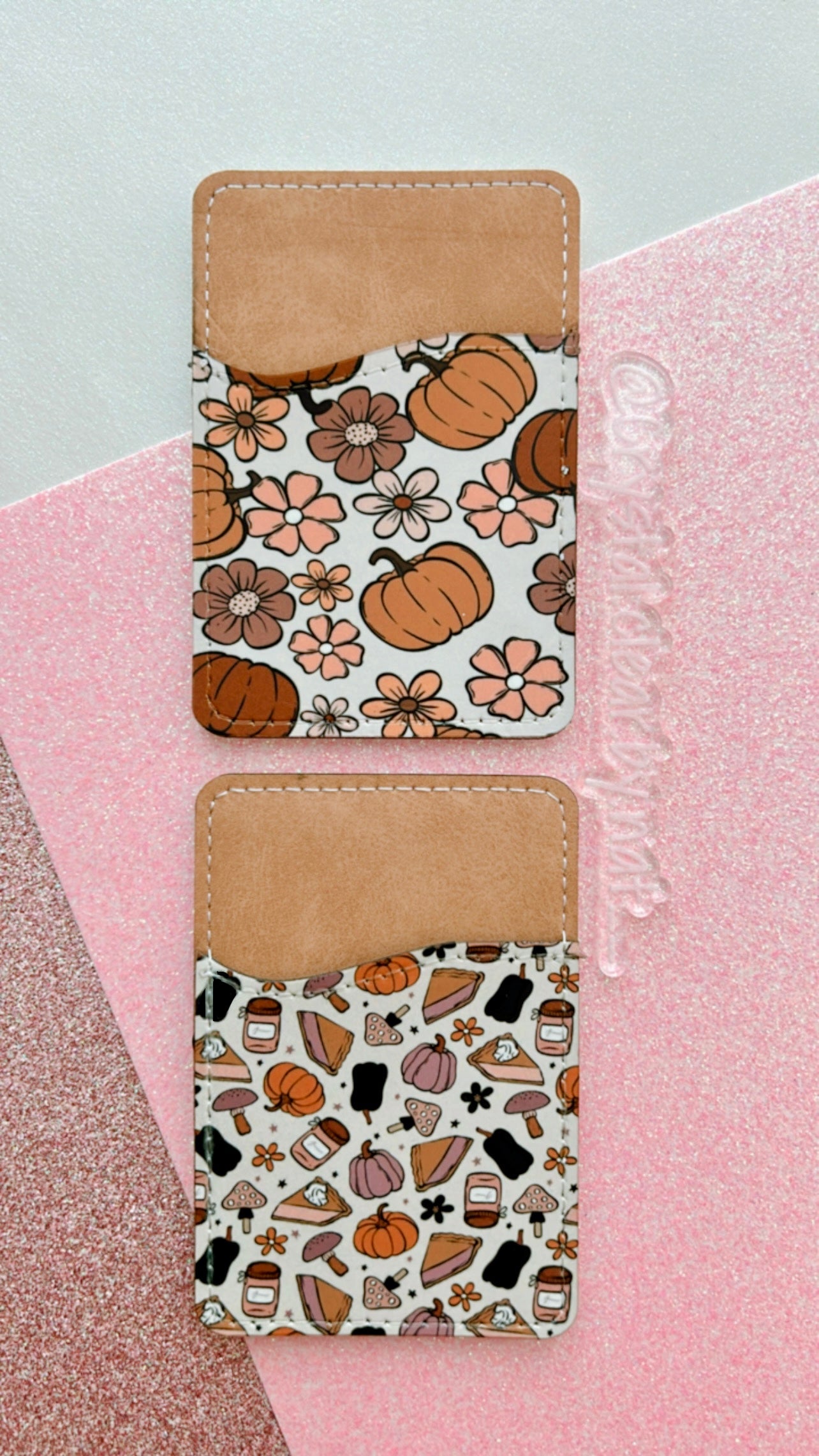 Phone Card Holder | Phone Wallet | Card Caddy | Fall Collection | Trendy | Adhesive Backing | Stylish Phone Accessories | Gift Ideas