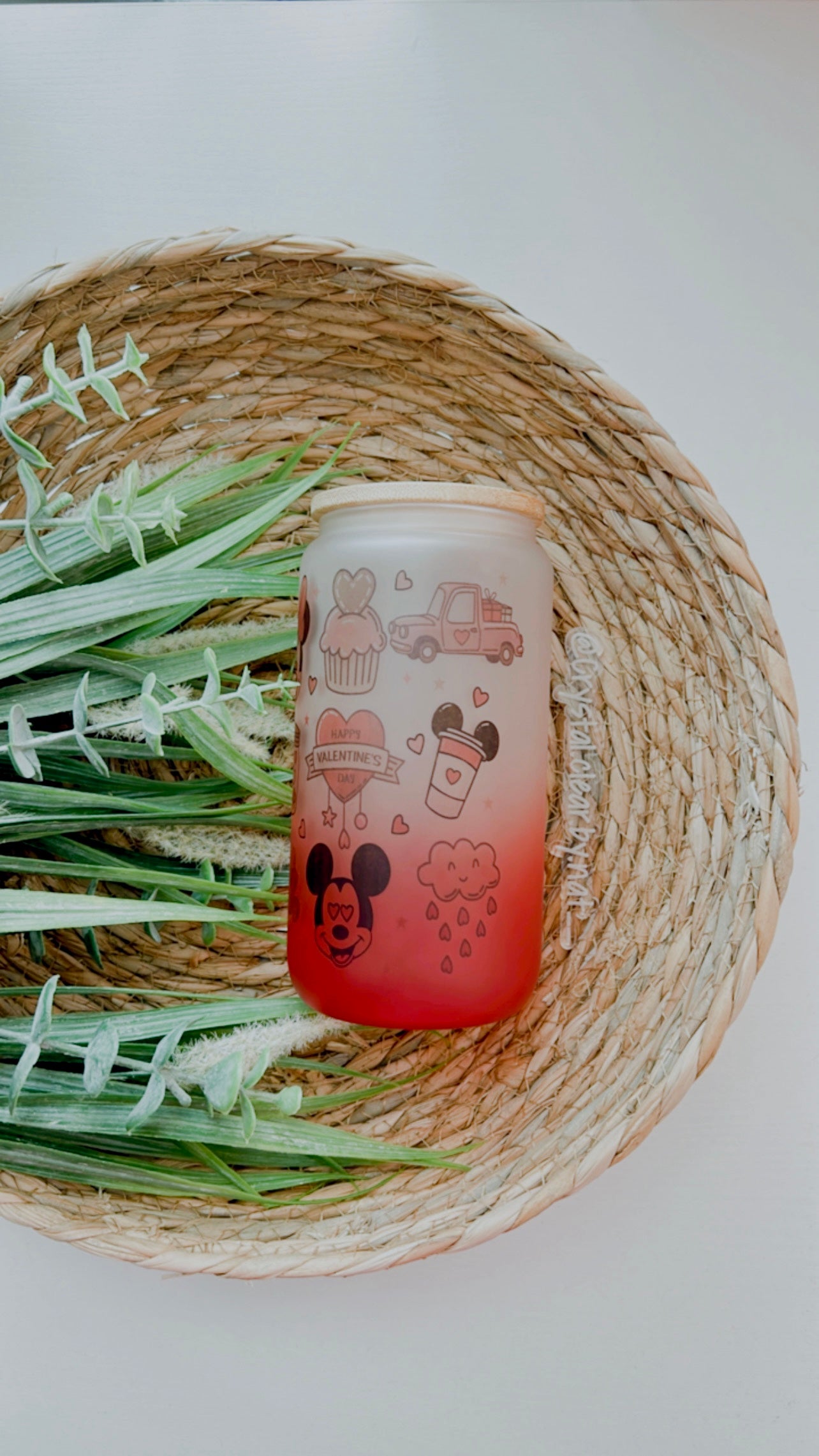 Disney Glass Can Collection | Gift Ideas for Disney Fans | 16oz Glass Can | Personalized Bamboo Lid