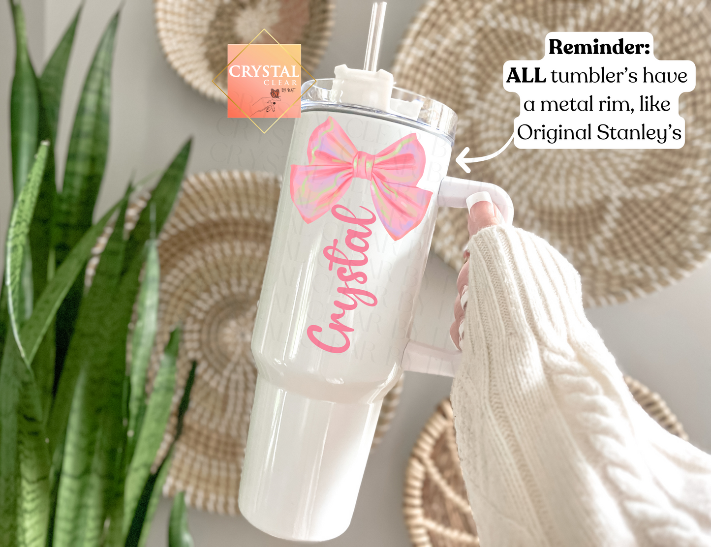 Cherry Coquette Tumbler | 40oz Stanley Quencher | Gifts for all occasions | On the Go | Trendy