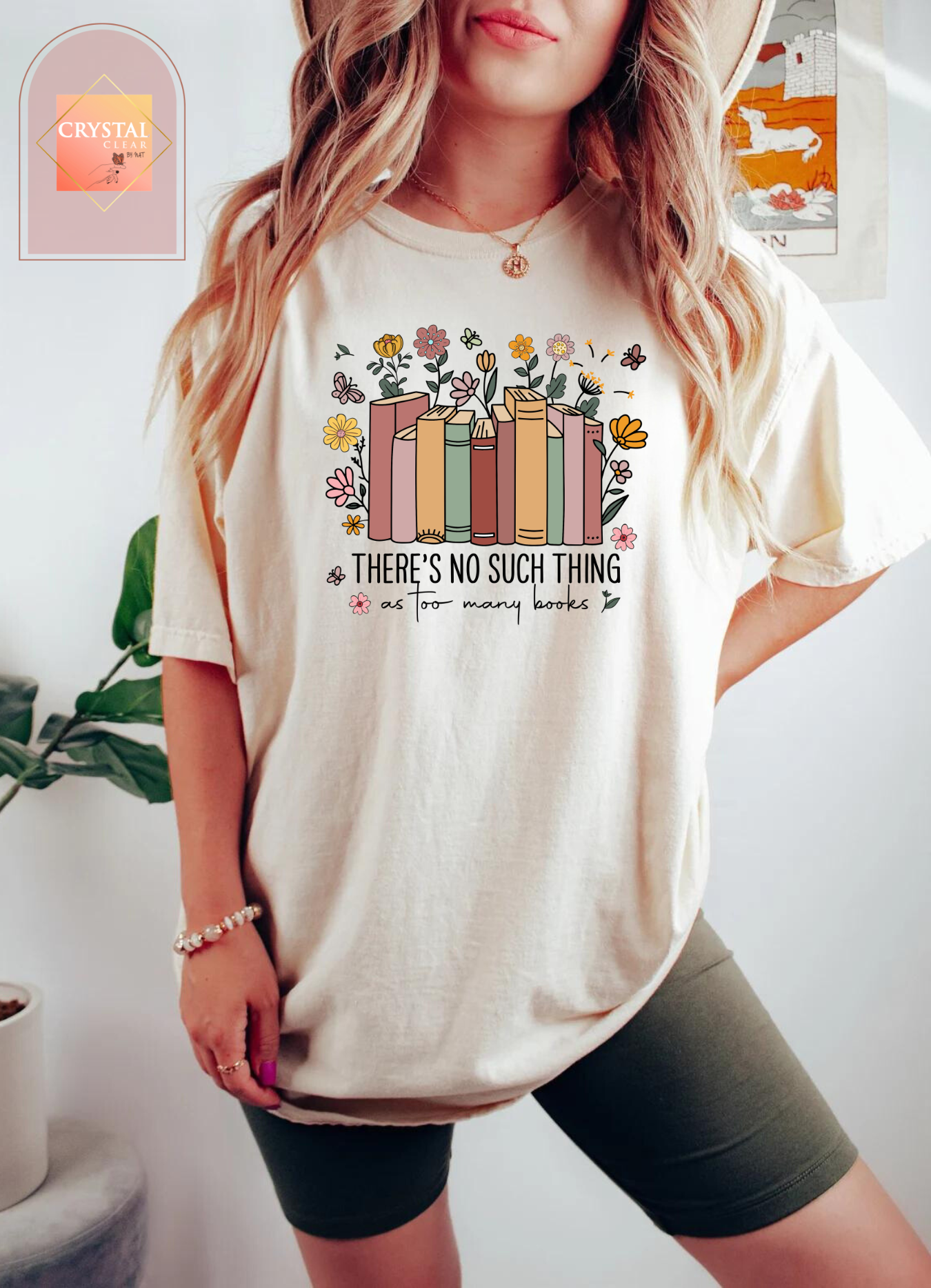 “There’s no such thing as too many books” T-shirt | Unisex | Gift Ideas | Breathable | Comfy