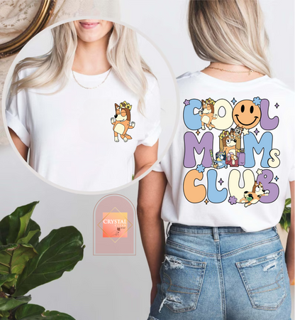 Bluey Cool Mom’s Club T-Shirt | Adult Unisex | Comfy | Breathable | Every day use | Trendy