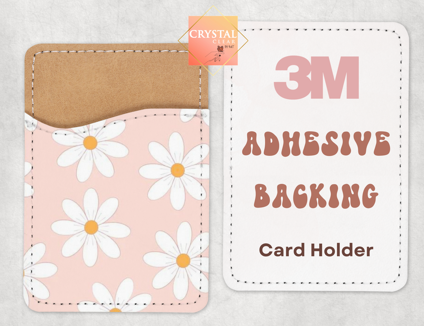 Phone Card Holder | Phone Wallet | Card Caddy | Floral Collection | Trendy | Adhesive Backing | Stylish Phone Accessories | Gift Ideas