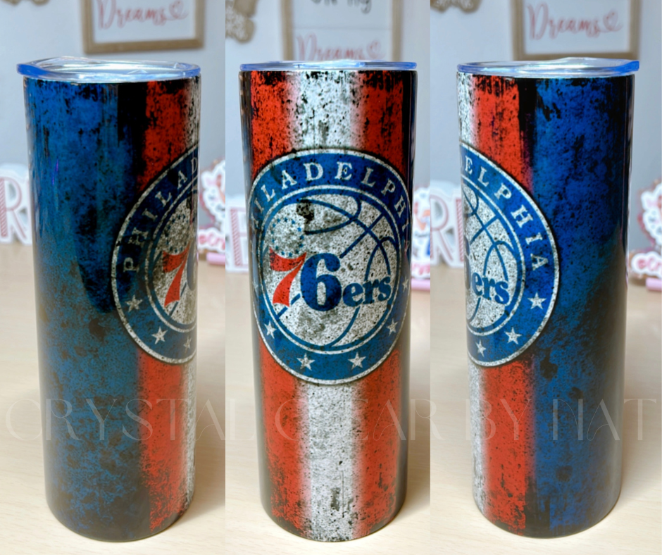 Eagles | 76ers | Dolphins | Steph Curry | 20oz Skinny Tumblers | Perfect gift for Sports Fans