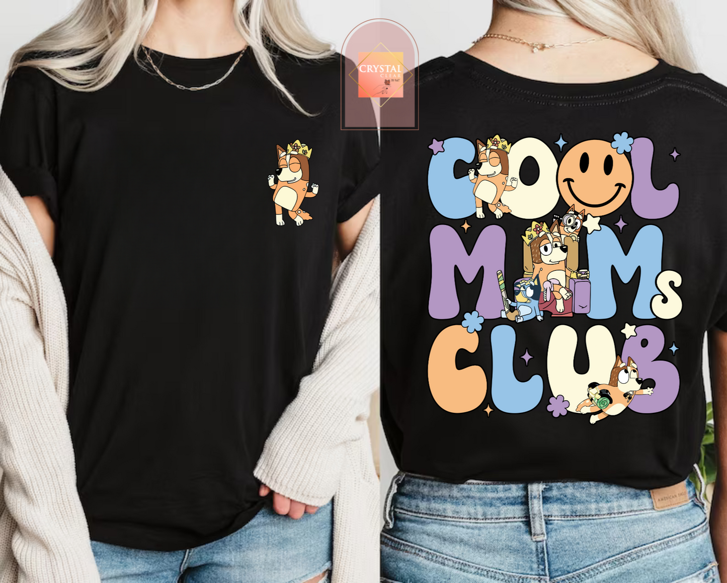 Bluey Cool Mom’s Club T-Shirt | Adult Unisex | Comfy | Breathable | Every day use | Trendy