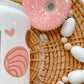 Cafecito Glass Can | White | Pink Bling Lid | Perfect Gift for all occasions | Iced/Hot Coffee Lovers | Pink Bling Lid | 16oz