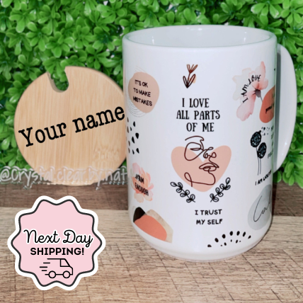 Uplifting Affirmations Coffee Mug | Motivational Mug | Self Care Mug | Self Love Mug | Gifts for all occasions | 15 oz Coffee Mug