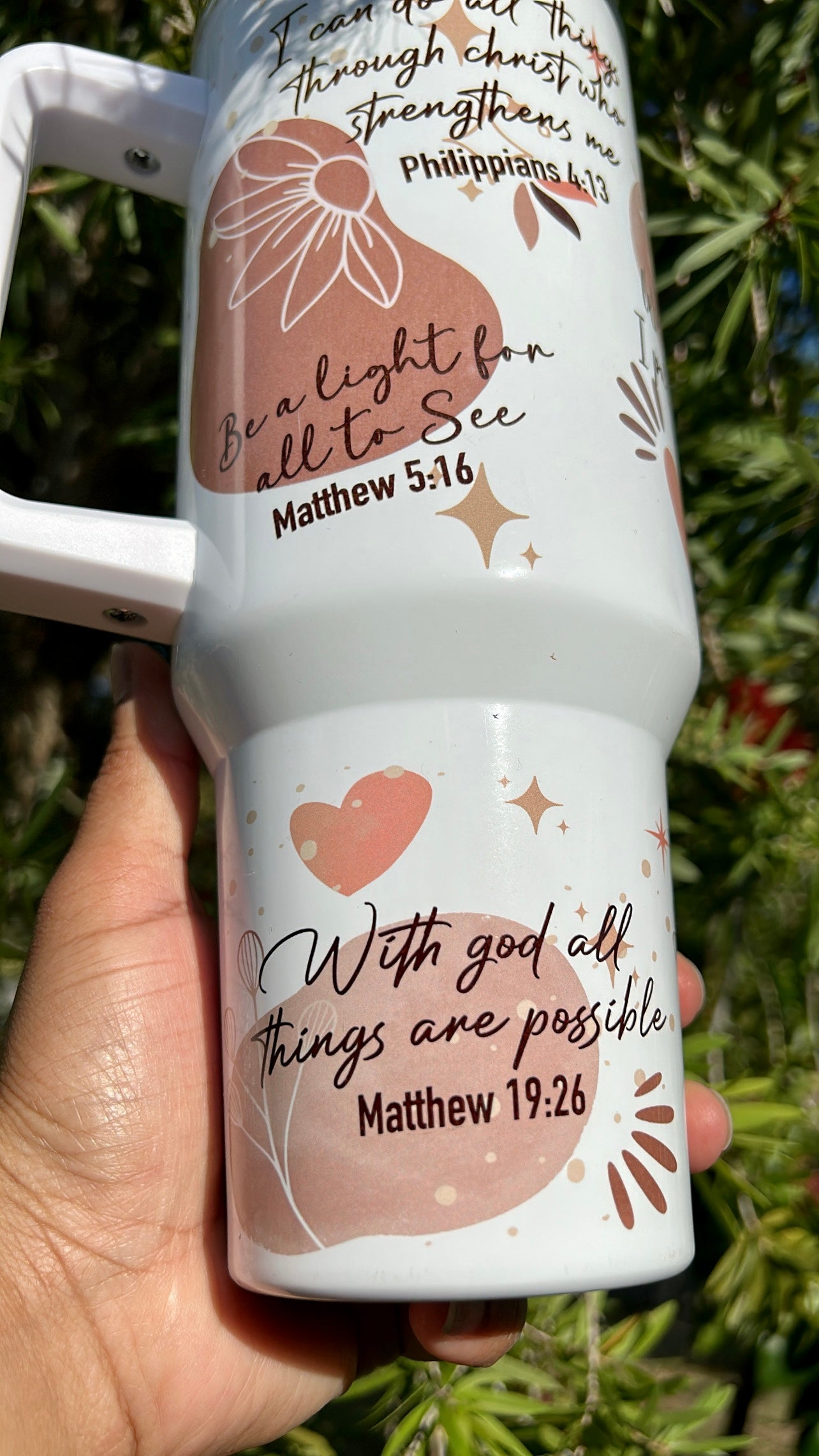 Bible Verse Tumbler | 40oz Stanley Quencher | Gifts for all occasions | On the Go