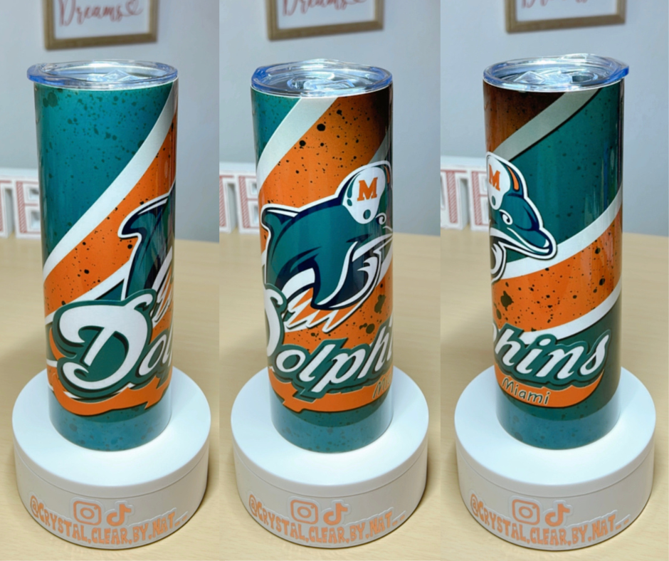 Eagles | 76ers | Dolphins | Steph Curry | 20oz Skinny Tumblers | Perfect gift for Sports Fans