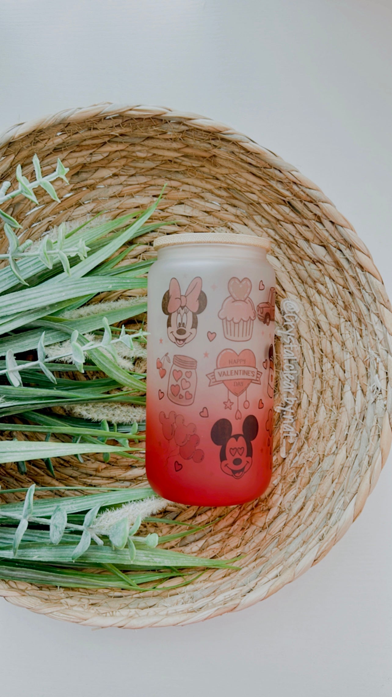 Disney Glass Can Collection | Gift Ideas for Disney Fans | 16oz Glass Can | Personalized Bamboo Lid