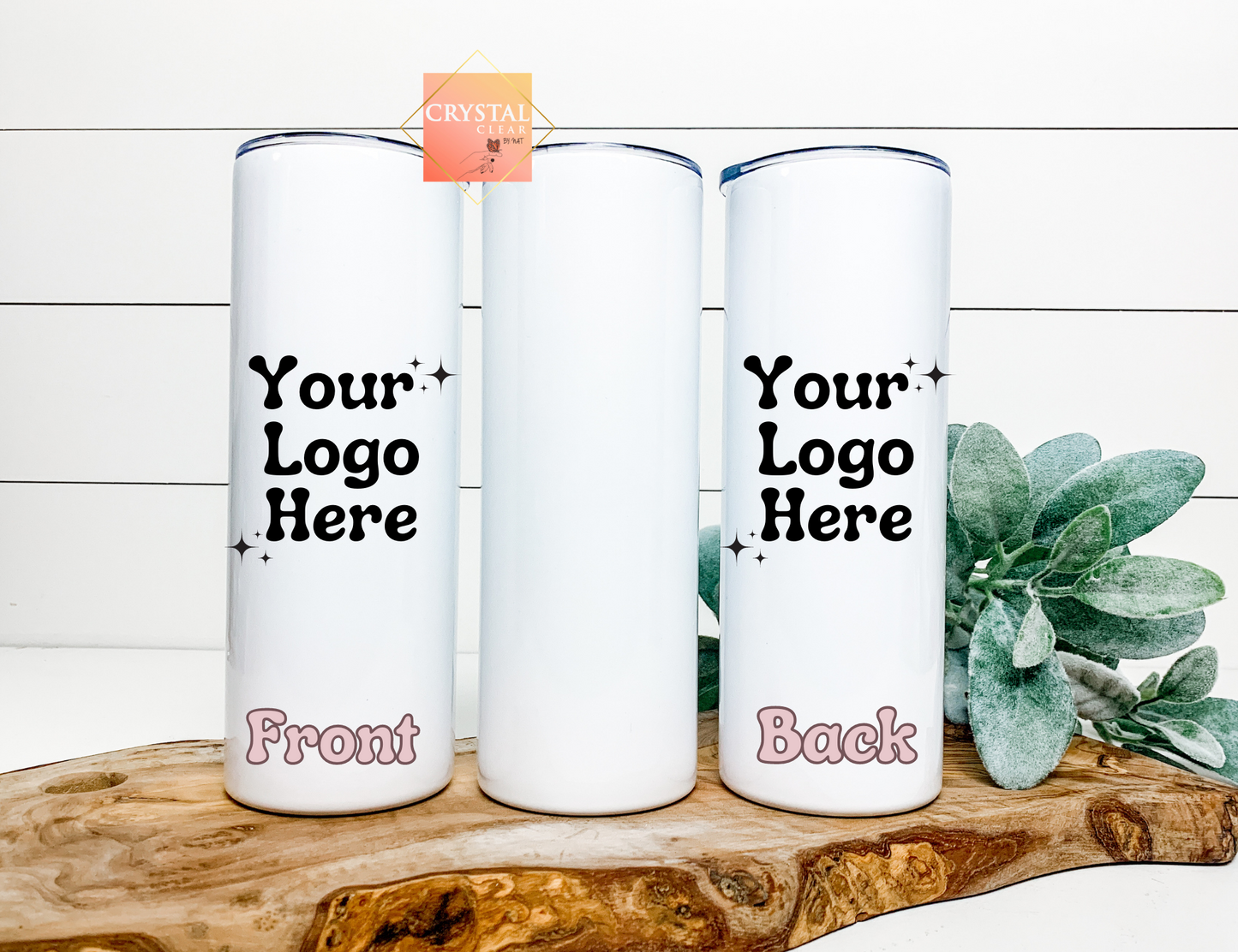 Business Logo Skinny Tumbler | Add your Logo | Customize your own item | Promote your Business | 20oz