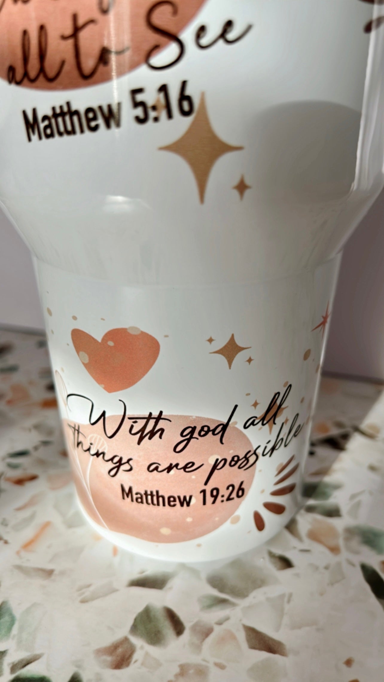 Bible Verse Tumbler | 40oz Stanley Quencher | Gifts for all occasions | On the Go