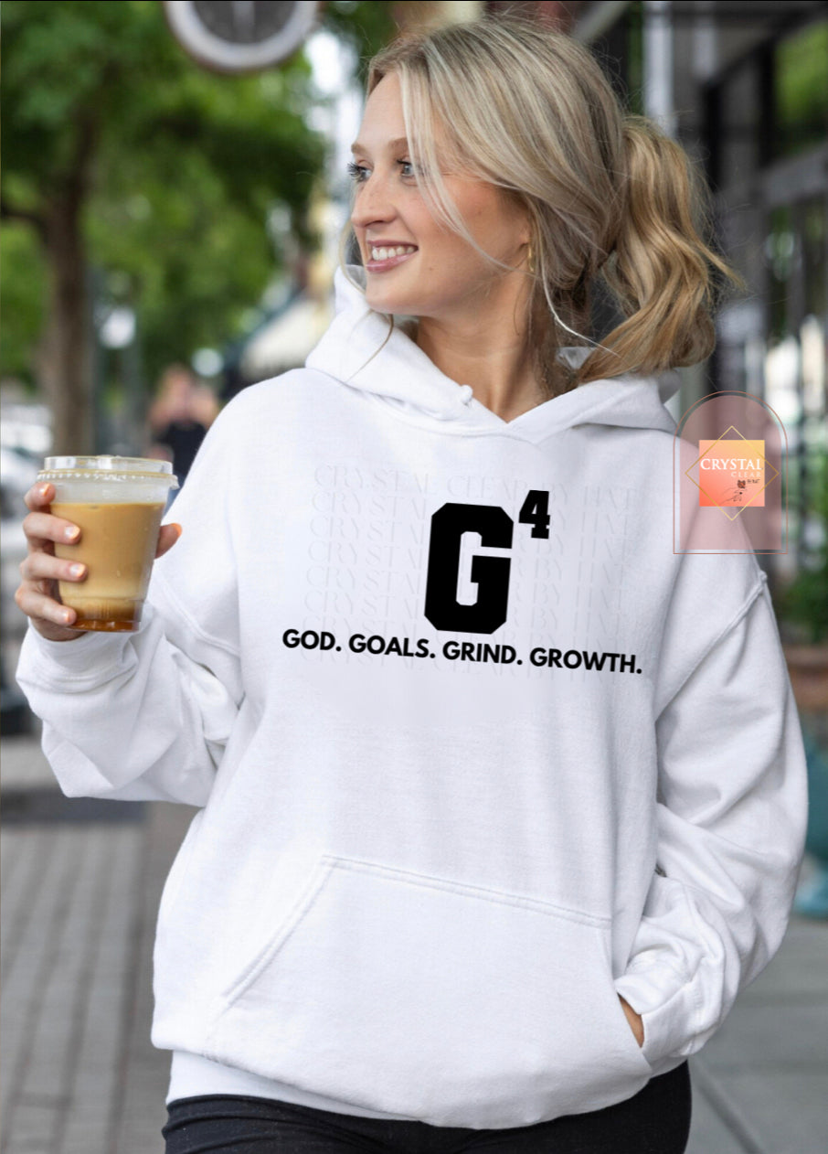 G4 - God, Goals, Grind, Growth | Hoodie | Warm | Adult Unisex