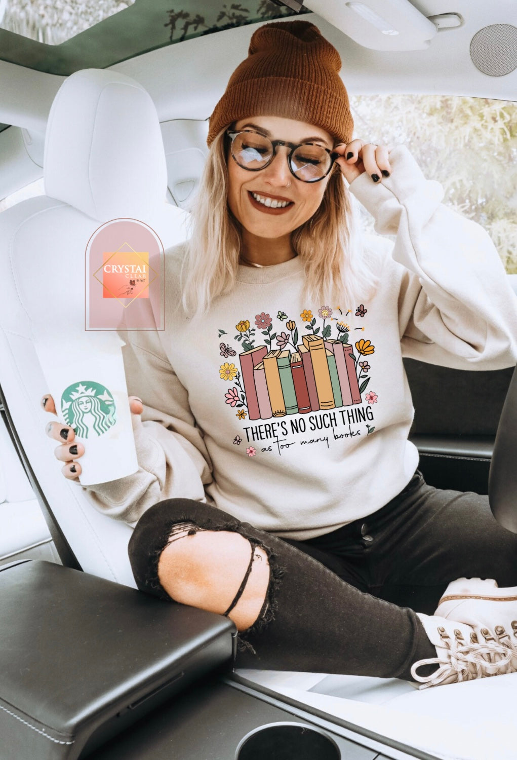 “There’s no such thing as too many books” Sweatshirt | Unisex | Gift Ideas |Trendy | Comfy | Warm