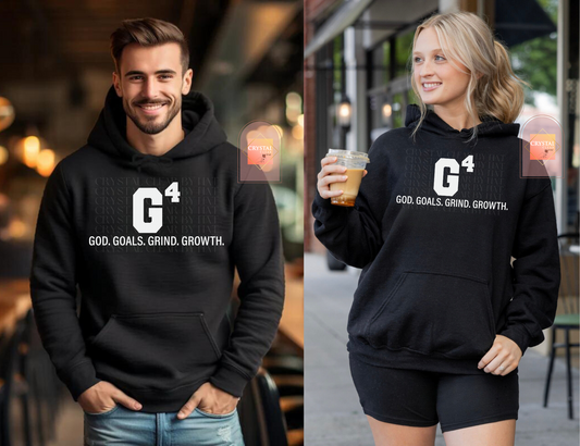 G4 - God, Goals, Grind, Growth | Hoodie | Warm | Adult Unisex