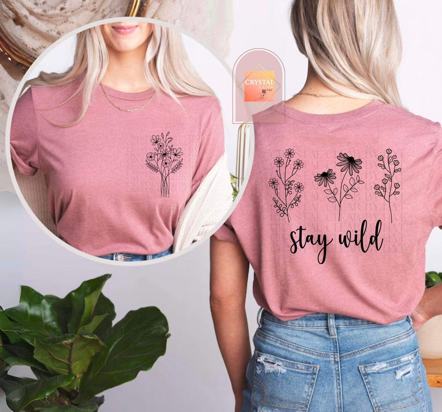 Stay Wild - Flower T-Shirt | Adult Unisex | Comfy | Breathable | Every day use