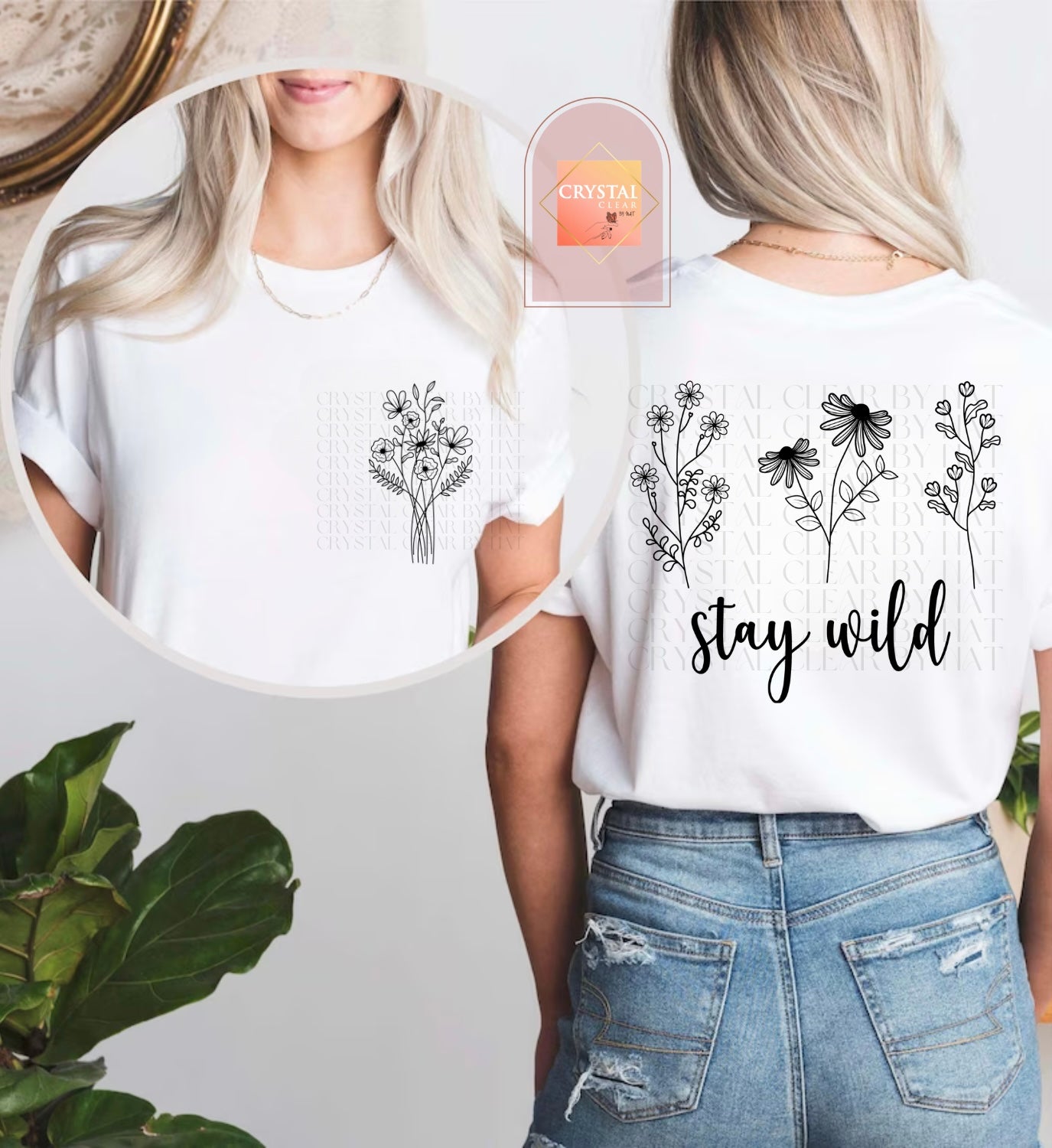 Stay Wild - Flower T-Shirt | Adult Unisex | Comfy | Breathable | Every day use