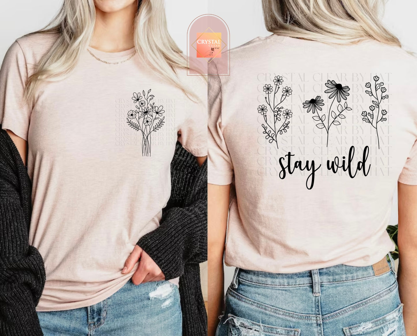 Stay Wild - Flower T-Shirt | Adult Unisex | Comfy | Breathable | Every day use