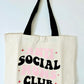 Anti Social Mom's Club Tote Bag | Grocery Tote | Daily Tote | On the Go Tote | 100% Natural Cotton