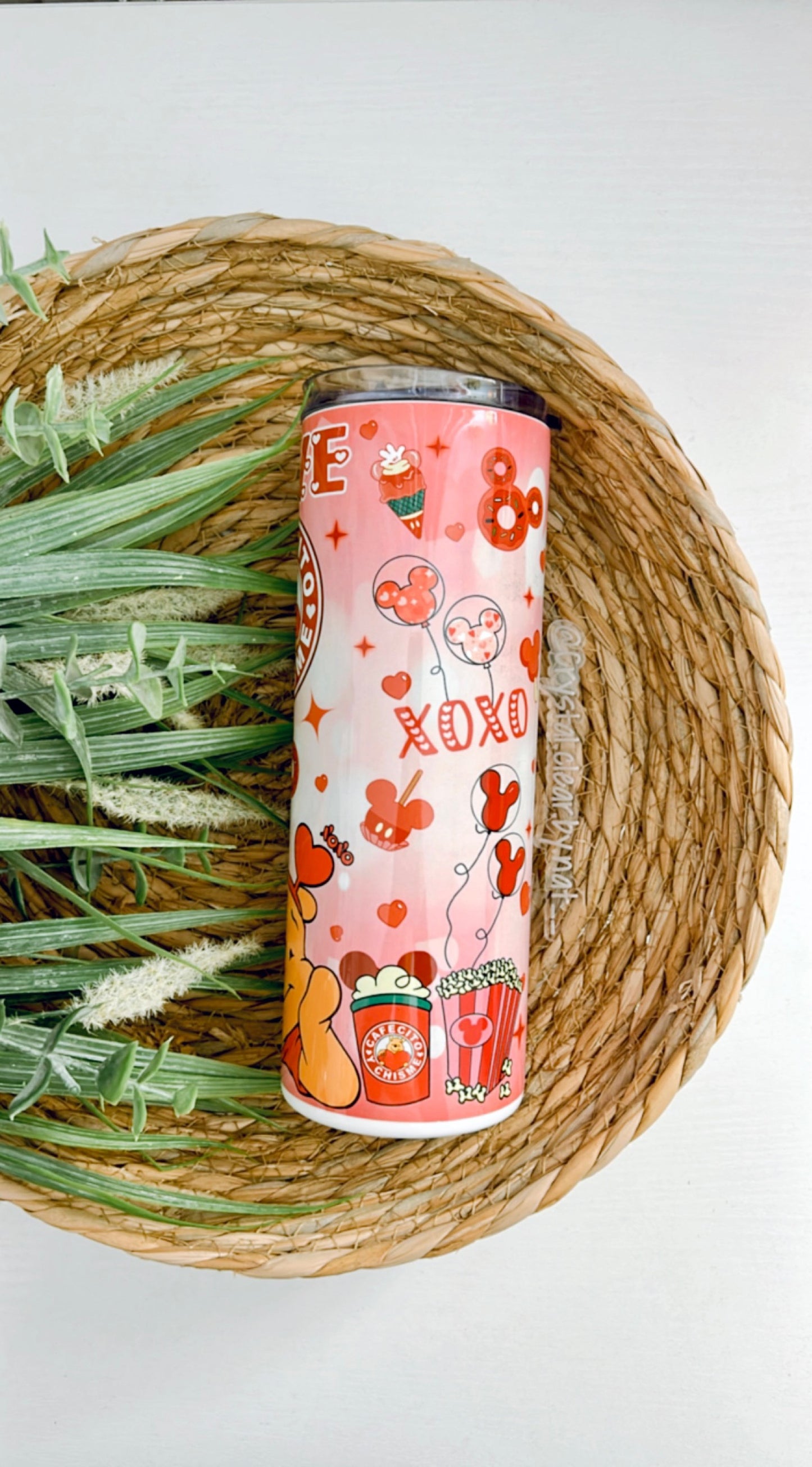 Winnie the Pooh Tumbler | Valentine's Day | Perfect gift for Winnie the Pooh Lovers | V-day Gift Ideas | 20oz Skinny Tumbler | On the Go Tumbler