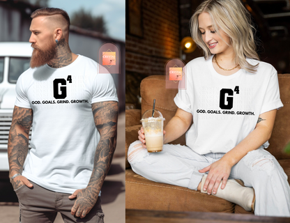 G4 - God, Goals, Grind, Growth | T-Shirt | Adult Unisex | Comfy | Breathable | Every day use