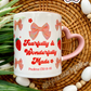 Fearfully & Wonderfully Made Heart Handled Mug | Perfect Gift Idea | Coffee Lovers Mug | Drink your Cafecito in style | 11oz Mug | Gifts for all | Pink Lovers