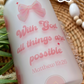 With God All Things Are Possible | Faith Glass Cans | 16oz Libbey with Bamboo Lid and Straw