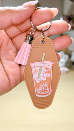 Motel Keychains | Perfect for all occasions | Add a Pop of personality to your on-the-go keychain | UV-DTF designs | 4 different colors