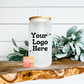 Business Logo Glass Can | Add your Logo | Customize your own item | Promote your Business | 16oz