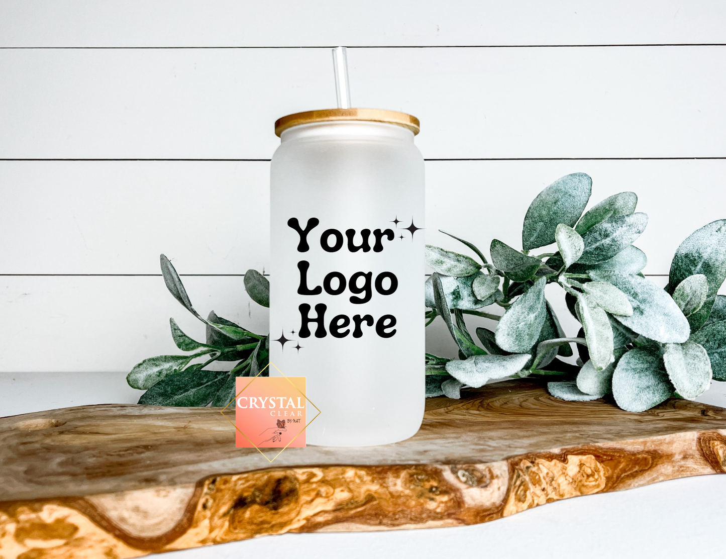 Business Logo Glass Can | Add your Logo | Customize your own item | Promote your Business | 16oz