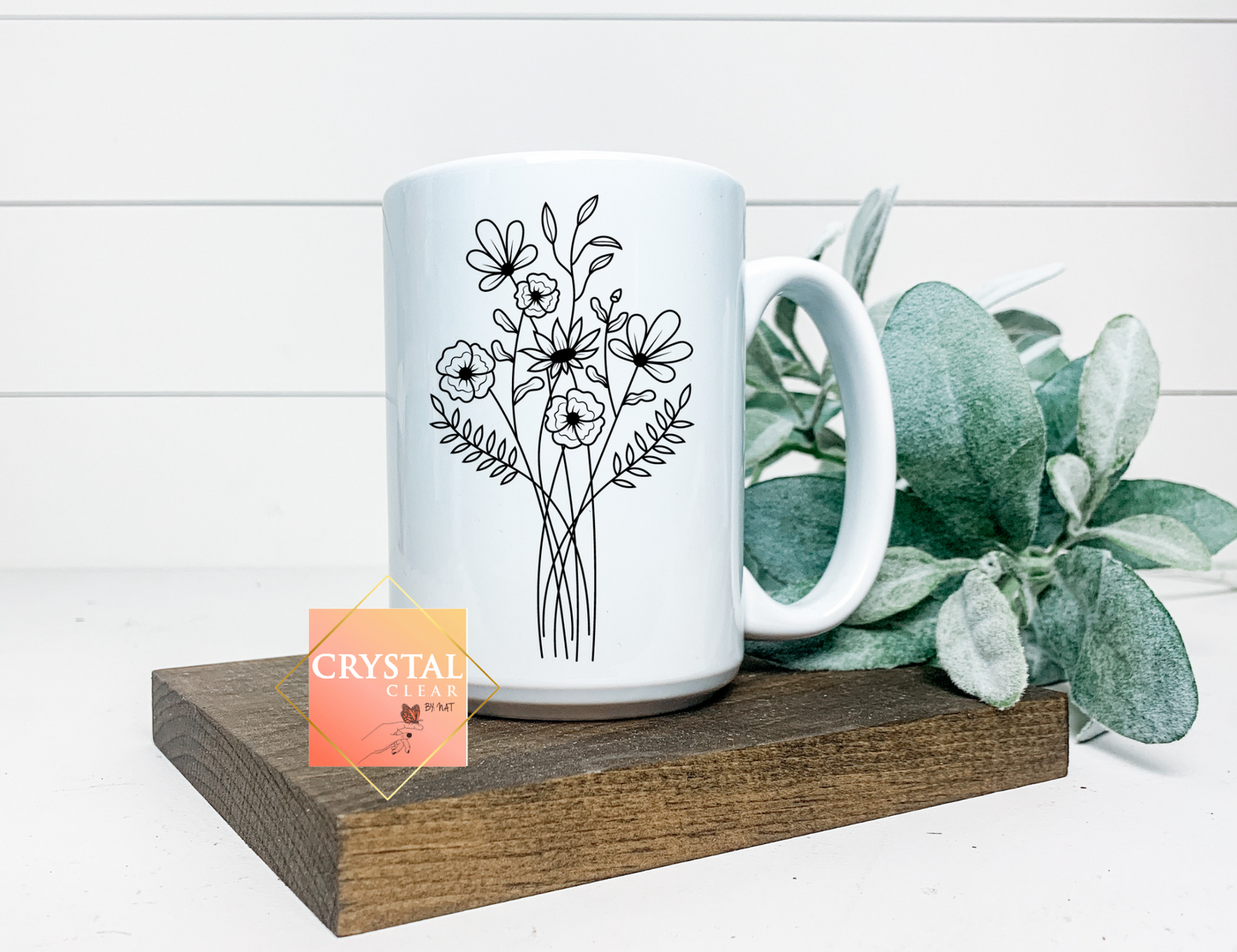 15oz Mugs | Floral, Sarcastic, Inspirational Mugs | Perfect gift for Mug & Coffee Lovers and all occasions | Bamboo Lid keeps your drink warm.