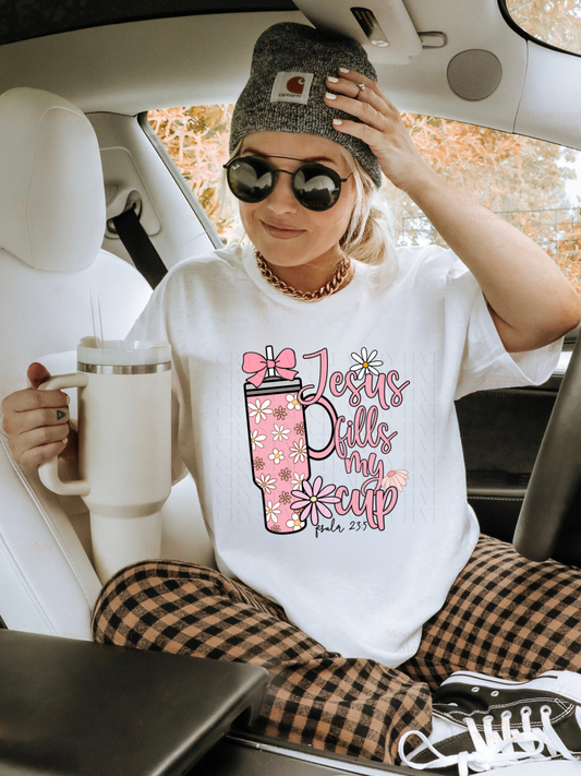 Jesus Fills My Cup T-shirt  | Adult Unisex | Comfy | Breathable | Every day use