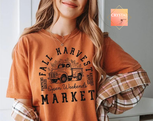 Fall Harvest Market T-Shirt | Adult Unisex | Comfy | Breathable | Every day use