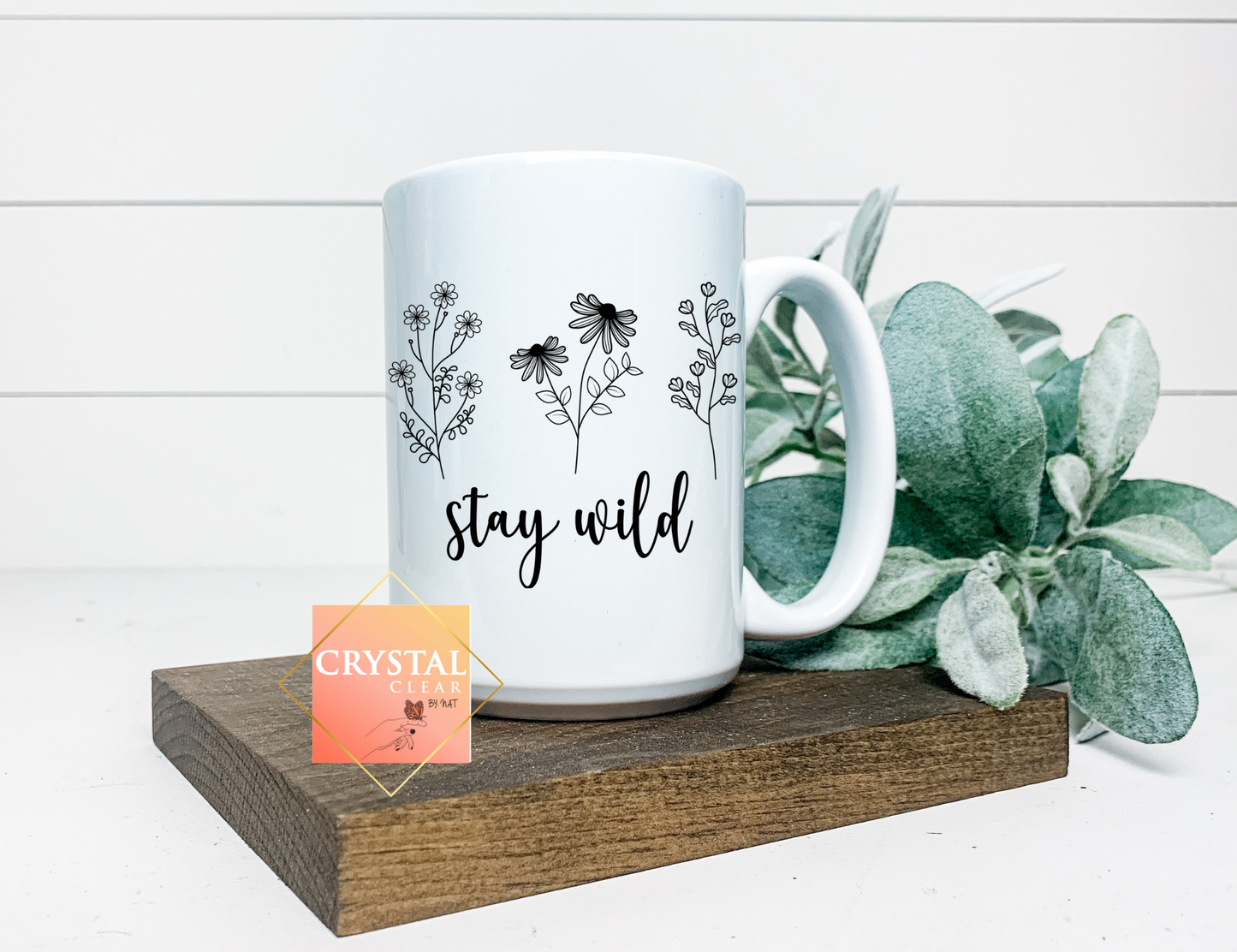 15oz Mugs | Floral, Sarcastic, Inspirational Mugs | Perfect gift for Mug & Coffee Lovers and all occasions | Bamboo Lid keeps your drink warm.