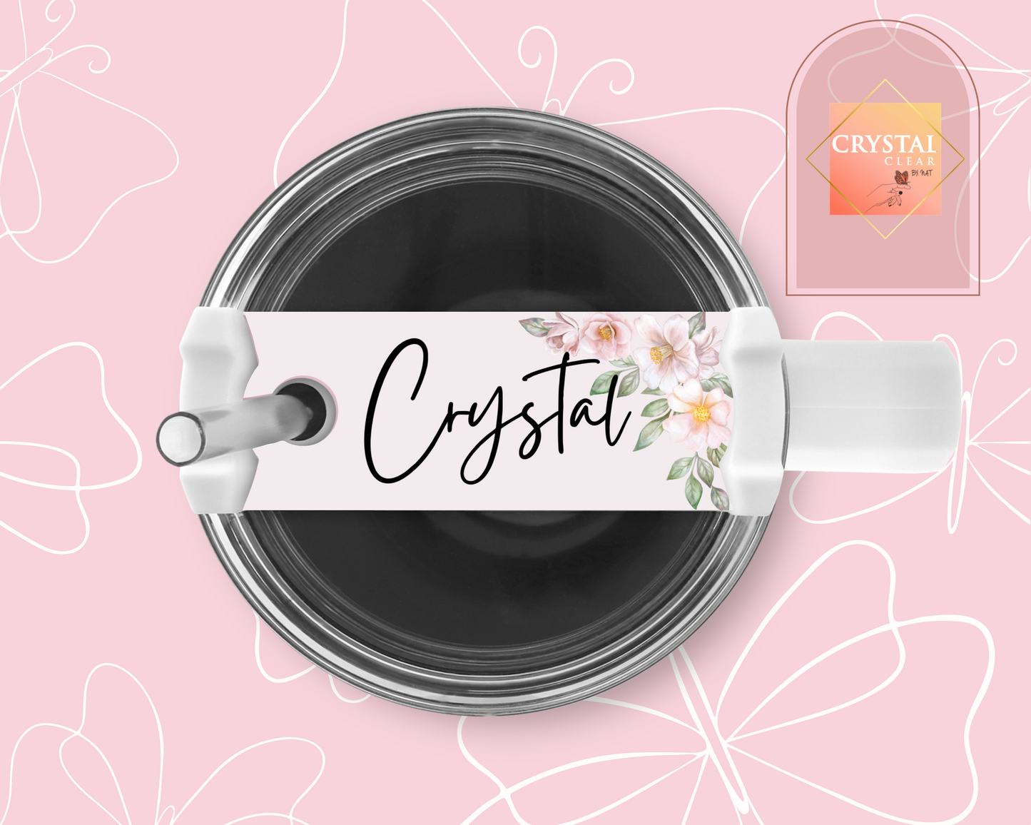 Personalized Stanley Acrylic Topper | Add your Name | H2.O Quencher | Tumbler Name Tag | Trendy | Stanley Accessories | Add On ONLY